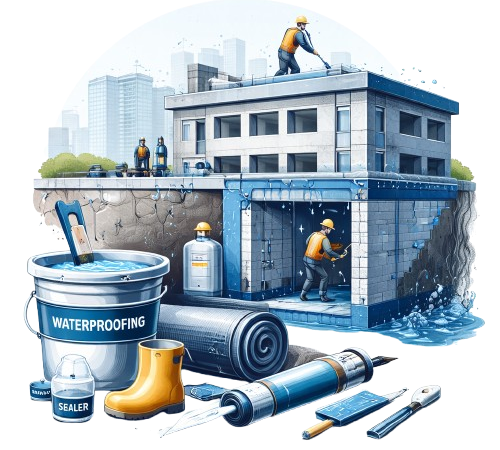 waterproofing works vector mumbai