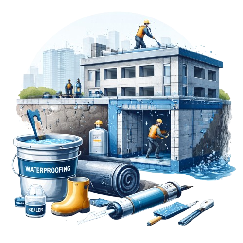 waterproofing works vector mumbai