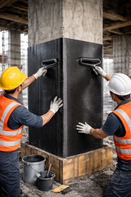 Carbon Fiber (FRP) Wrapping for Column Strengthening