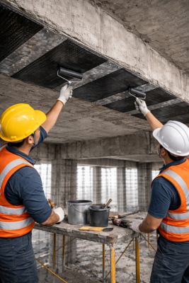 FRP Slab Strengthening Using Carbon Fiber Wrapping