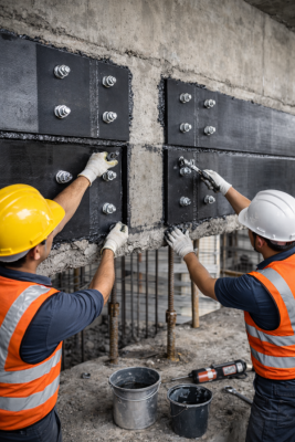 Steel Plate Bonding for Beam Strengthening